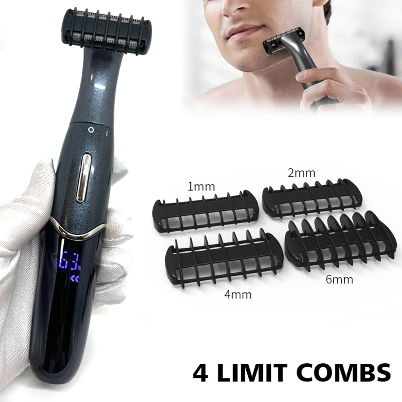 Épilateur électrique 6 en 1 pour femmes et hommes, rasage multifonctionnel pour le corps et le visage, zone intime, rasoir de précision pour le visage et la barbe