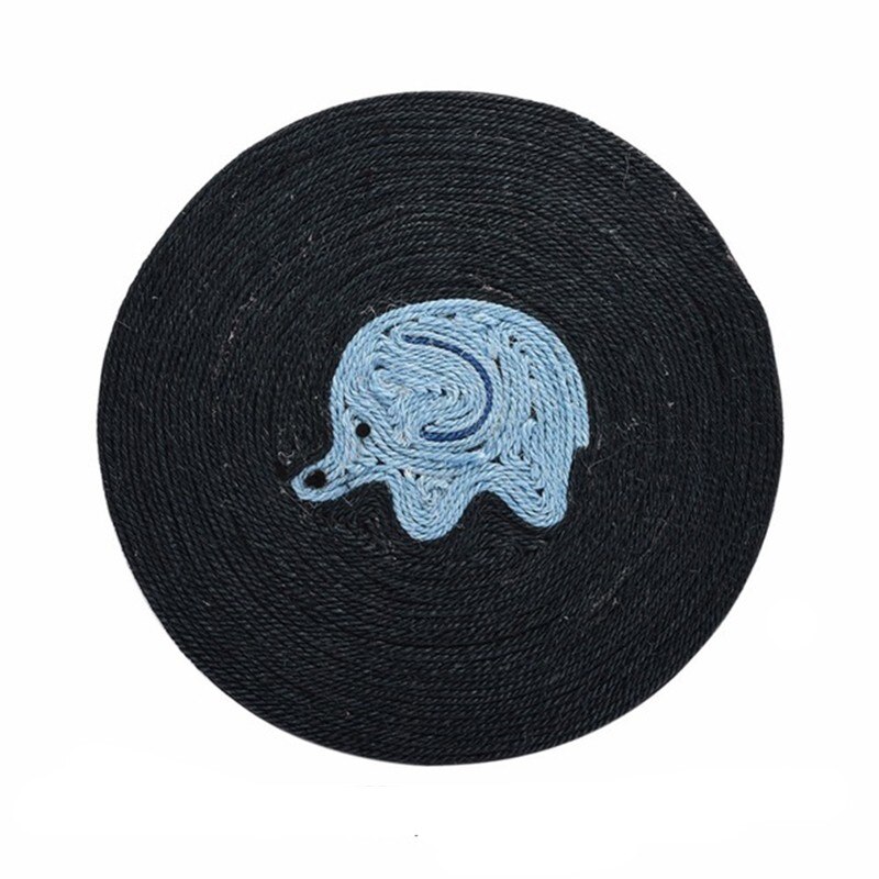 Kattenkrabmat exclusieve uitvoering handgemaakte ronde sisal hennep krabmat handige krab instinct verlichting mat voor katten: F
