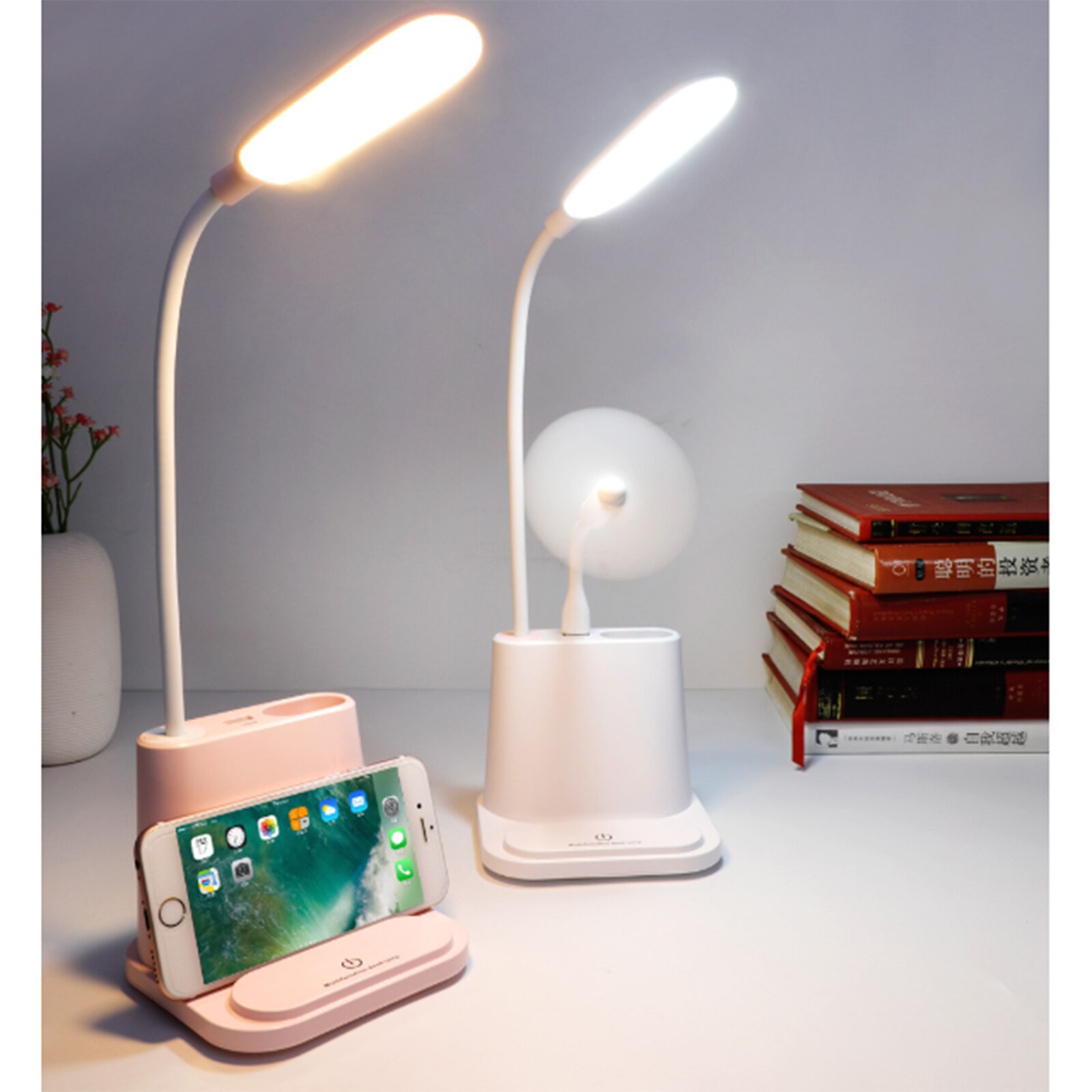Touch Dimmable LED Desk Lamp USB Rechargeable Table Lamp Adjustment Table Light for Children Kids Reading Study Bedroom