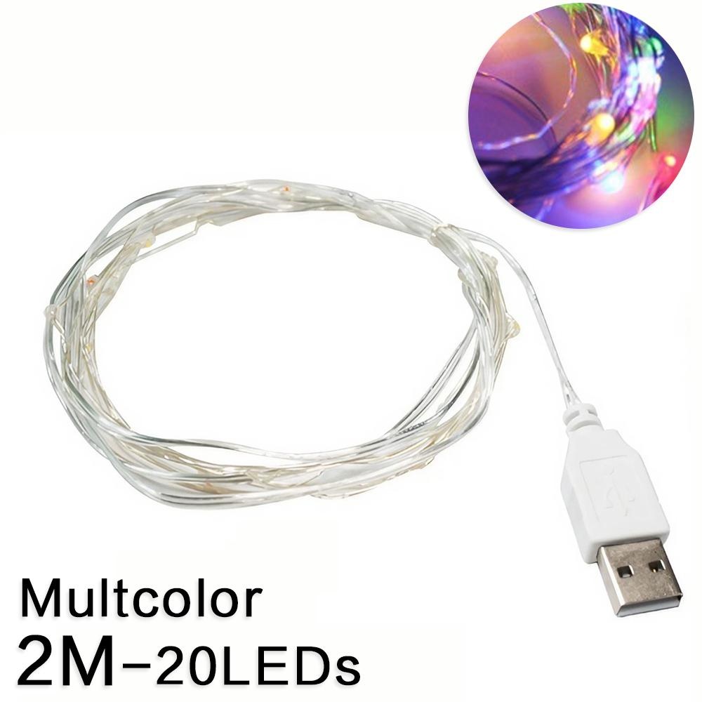 Guirnalda de luces LED USB de 2/5/10/20M para Navidad, , boda, decoración del hogar, árbol de Navidad, luces de hadas intermitentes: Borgoña