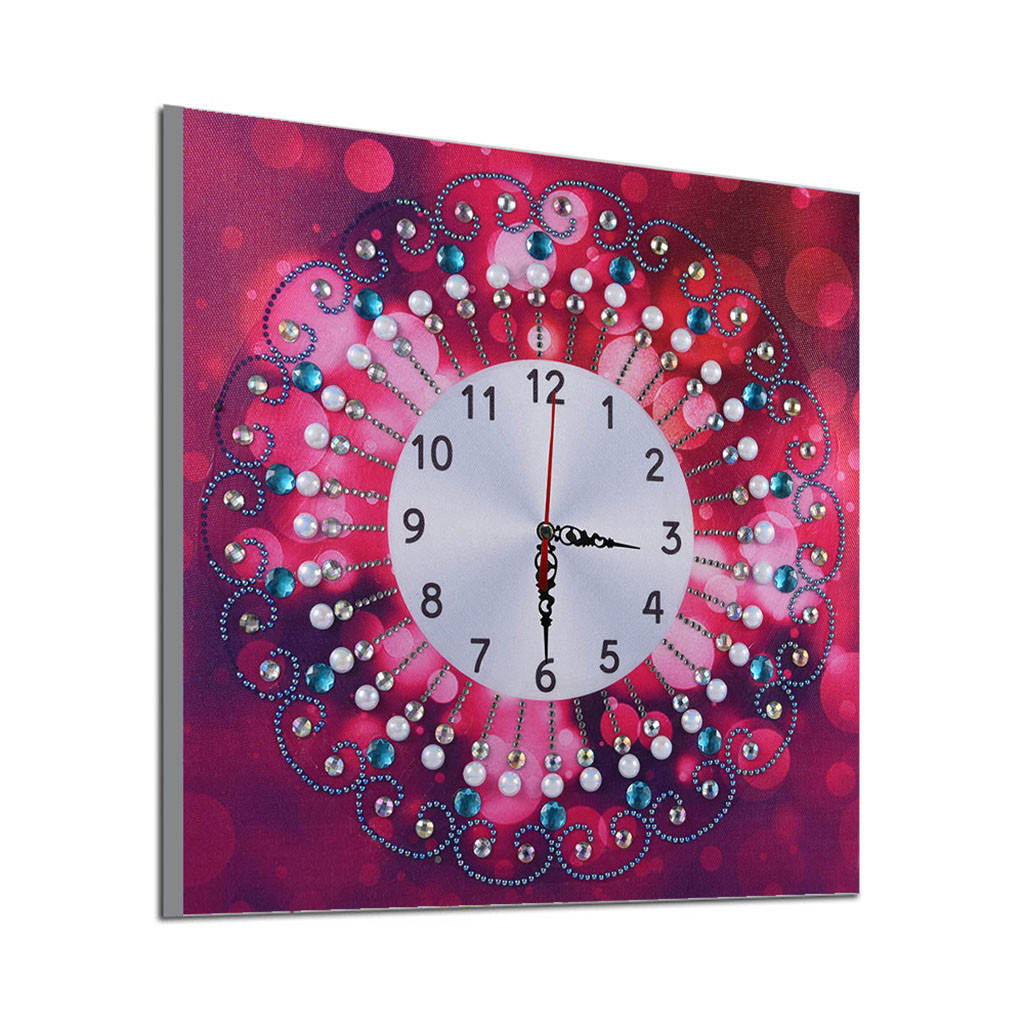 Reloj de pared de punto de cruz con pintura de diamantes Forma especial DIY 5D, manualidades con bordado de diamantes, decoración de lienzo, reloj, recién llegado 325