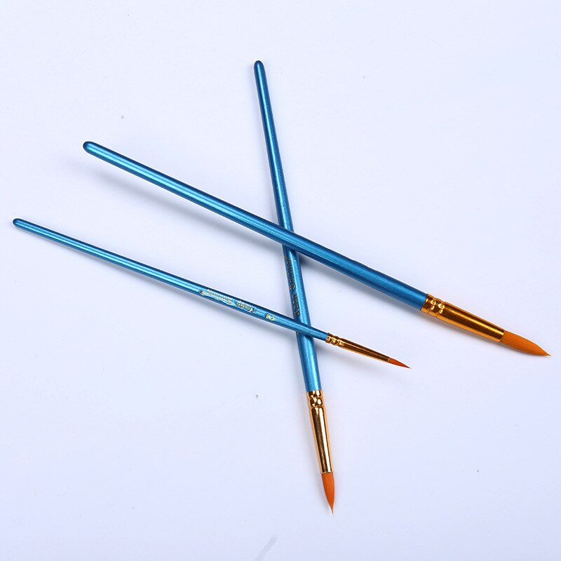 Pinceaux ronds multifonctions pour peinture et dessin, 2 couleurs, en Nylon Double couleur, pour aquarelle