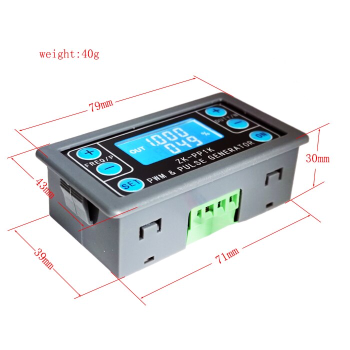 ZK-PP1K 3.3-30V Pwm 1Hz ~ 150 Khz Pulse Frequency Duty Cycle Verstelbare Module Blokgolf Rechthoekige signaal Functie Generator