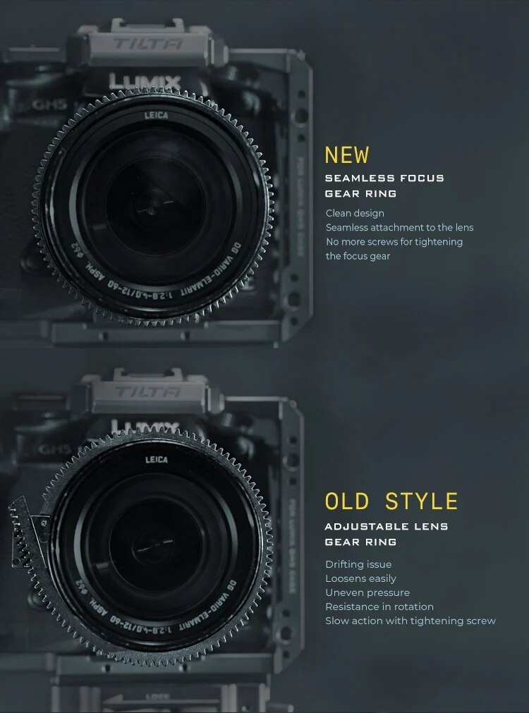 Tiltaing Seamless Focus Gear Ring 360 ° Rotation Silent Follow Focus Ring For SLR DSLR Camera Accessories