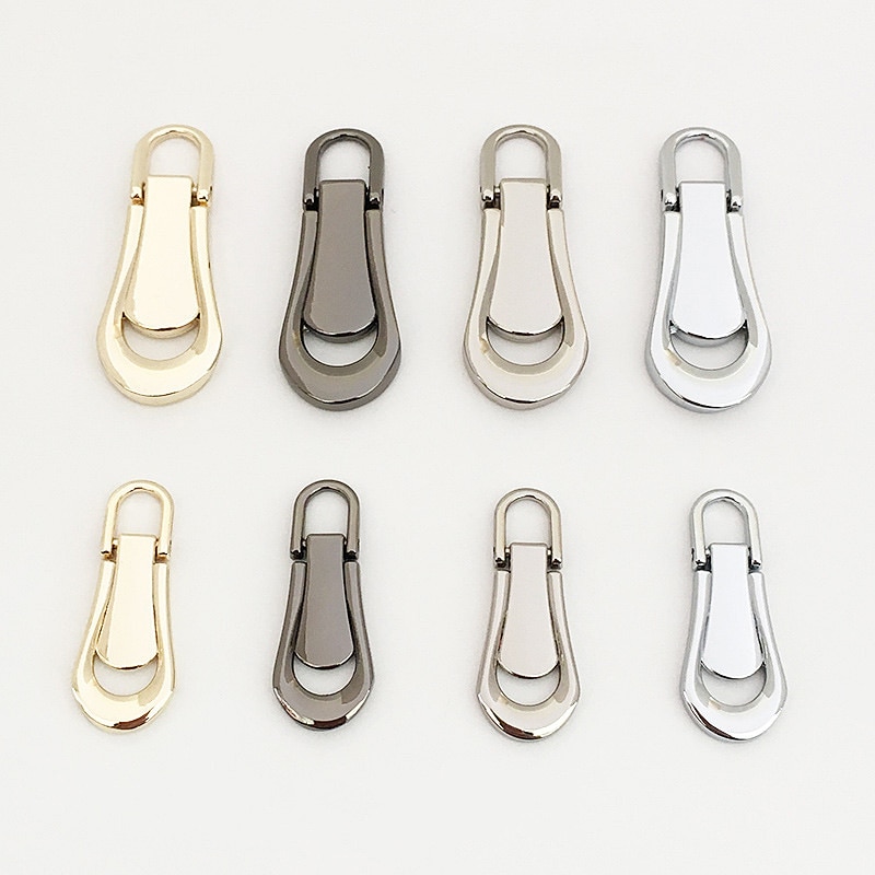 5PCS 3# 5# Metal Zipper Sliders Head Puller Tab Zipper Repair Kits DIY Sewing Garment Bags Accessories Supplies