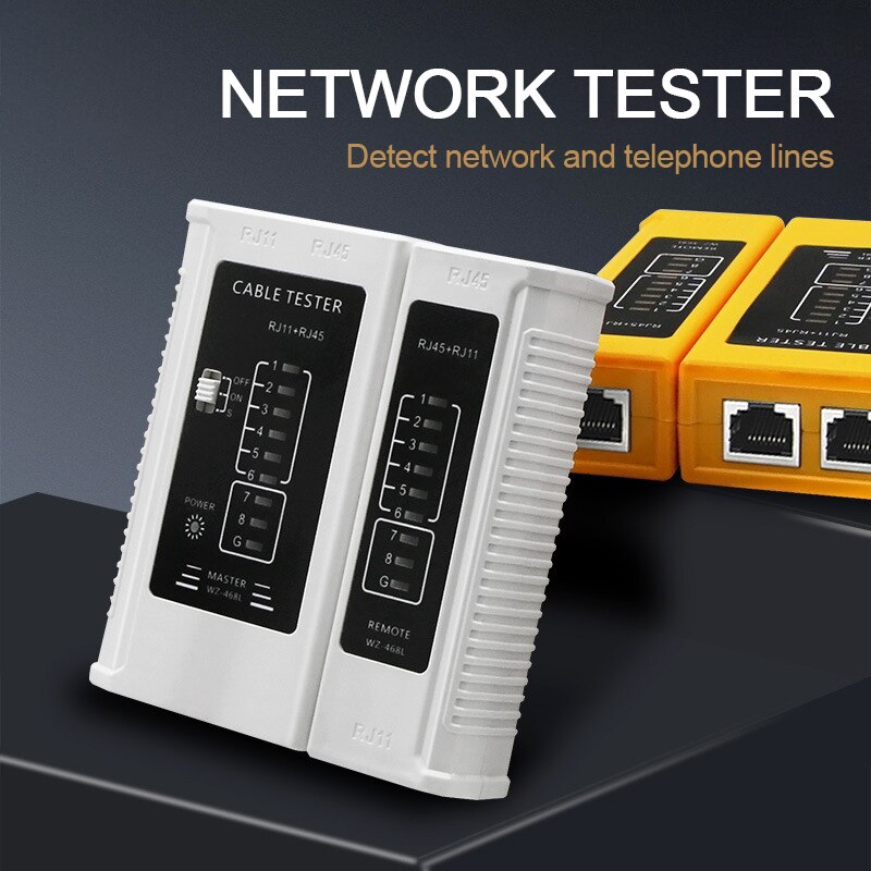 RJ45 RJ11 Cable Lan Tester Network Testing Tools Ethernet LAN Networking Wire Cable Telephone Line Tester Tracker Network Repair