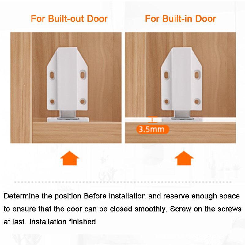 Touch Latch For Home Cabinet Cupboard Drawer Magnetic Press Touch Latches Rebound Device Plastic Touch Latches