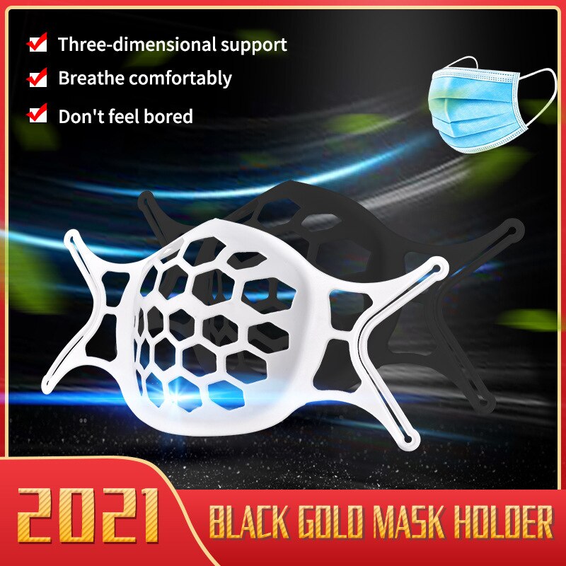 Soporte para mascarilla 3D, ayuda a respirar, cojín interior, soporte de silicona reutilizable, lavable, cuidado de la piel facial