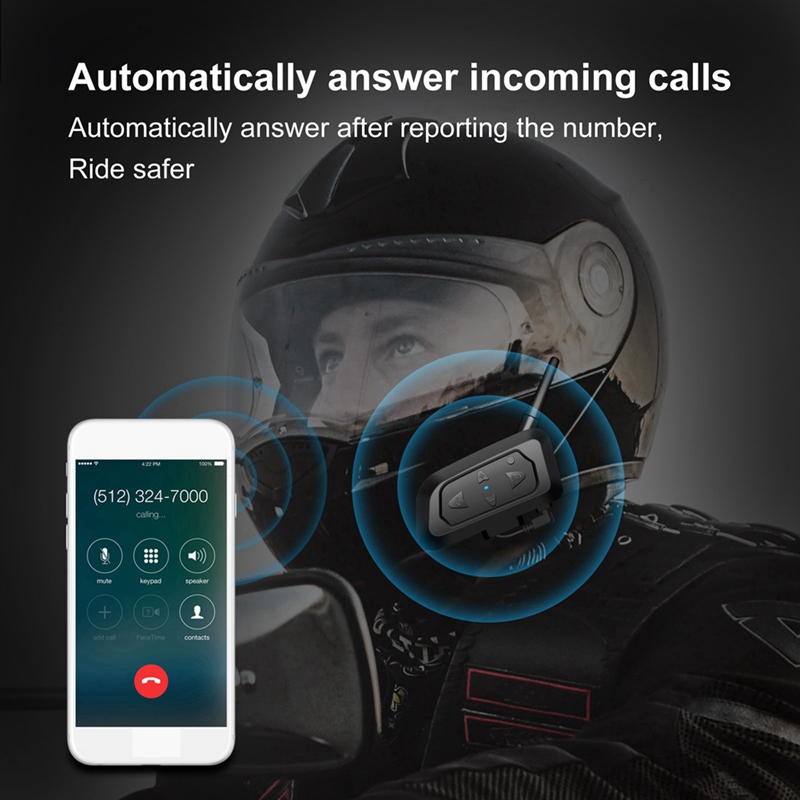 Motorrad Helm Headset Bluetooth 5,0 Gegensprechanlage Drahtlose Kopfhörer Mit Mic Lärm die Ermäßigung Musik Reiten Kopfhörer