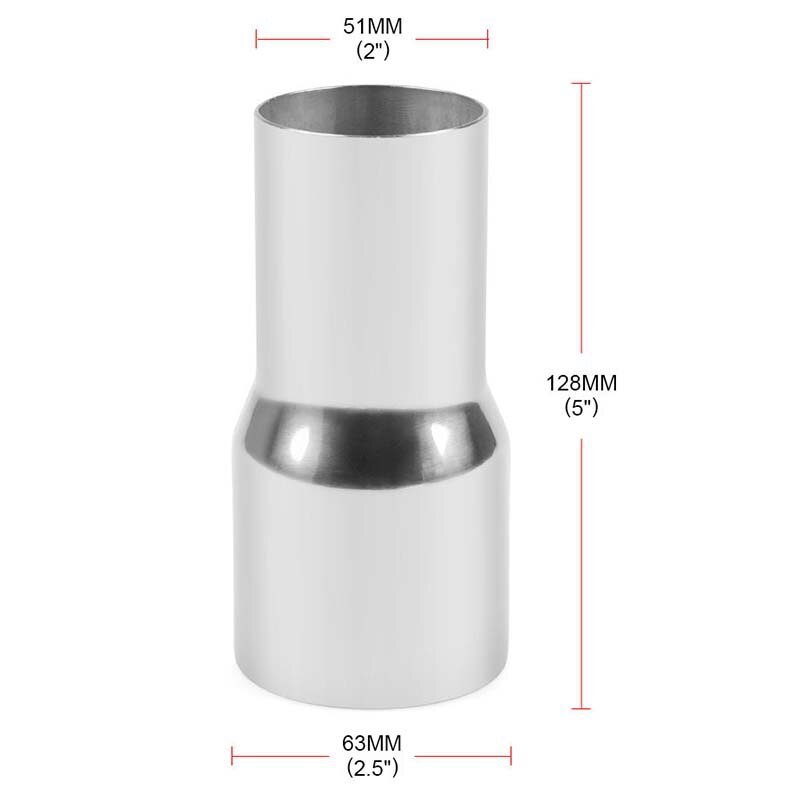 Réducteur d'adaptateur de tuyau d'échappement universel à composant, 51MM-63MM