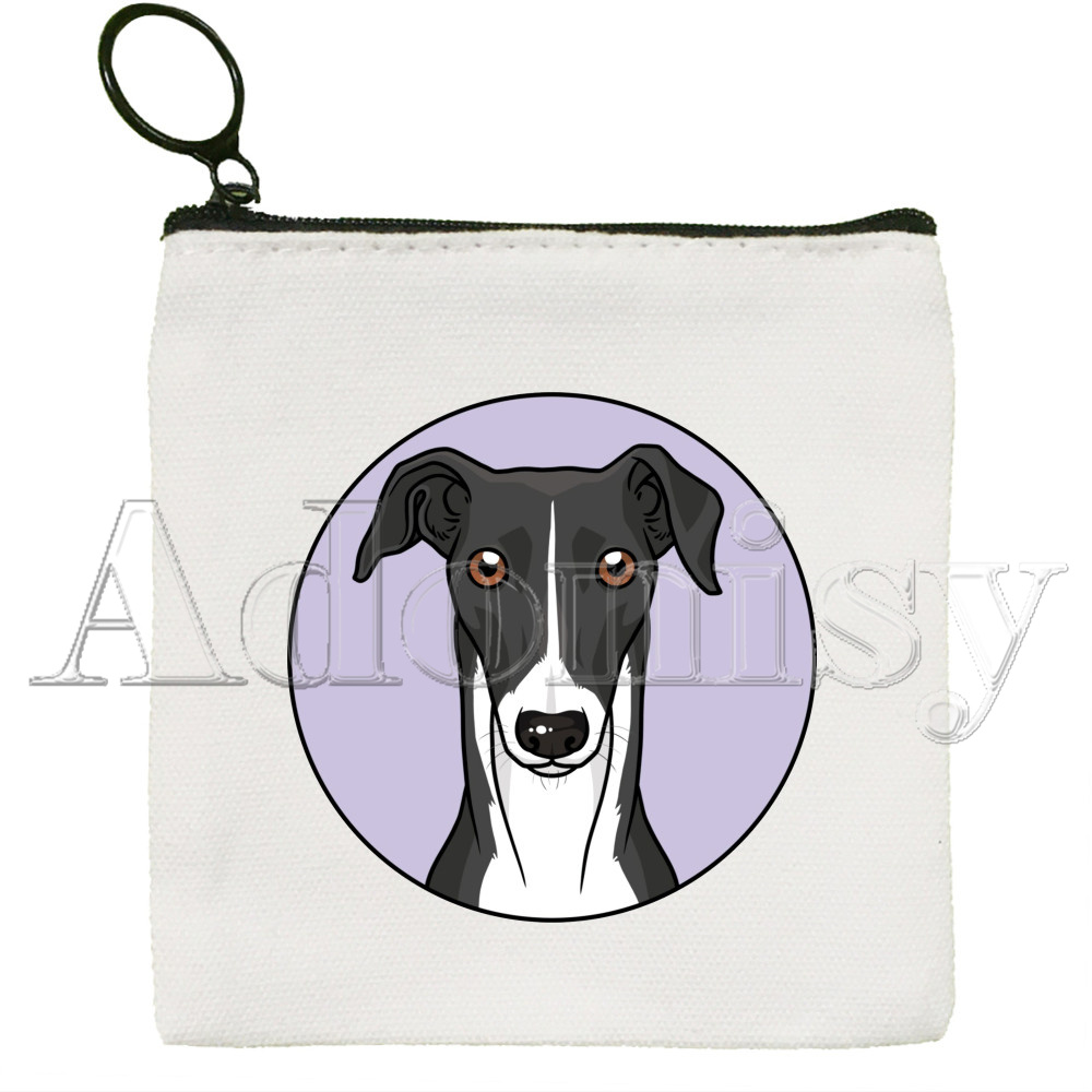 Greyhound Hund Mini Mädchen Geldbörse Kleine Brieftasche Frauen Zipper Leinwand Monedero Para Mujer Monedas Tarjetas Pequeno Tasche: Y