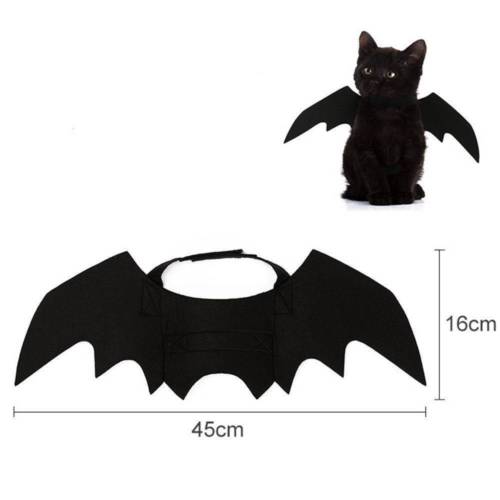 Disfraces de Halloween para perro, alas de murciélago, vampiro, negro, disfraz de perro o gato