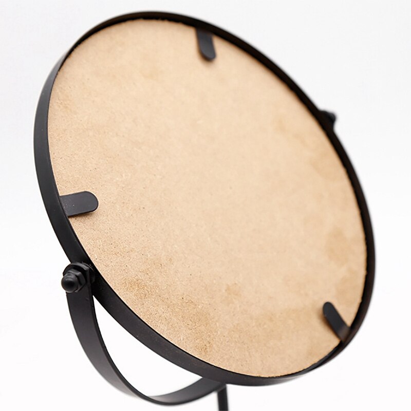 Light Luxury Retro European Metal Gold Home Desktop Geometry Mirror Makeup Mirror Dormitory Makeup Mirror