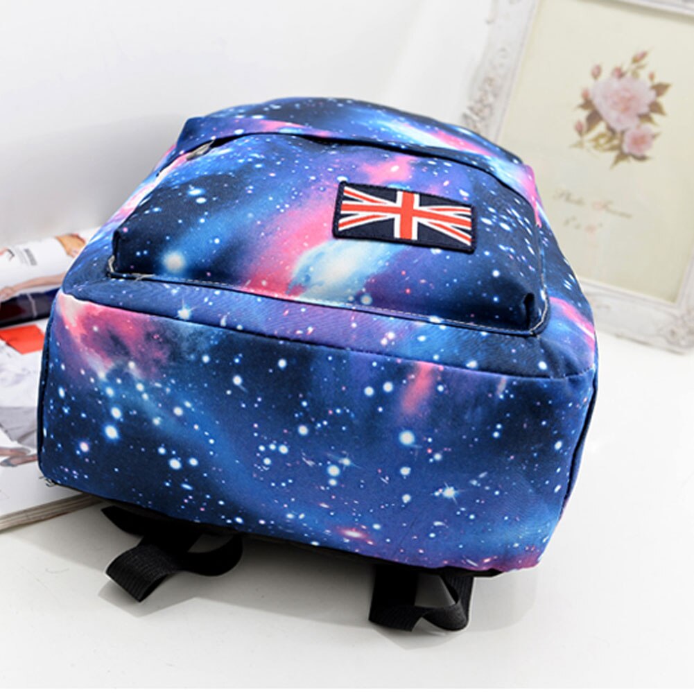 Sporttassen unisex sterren universum ruimte print rugzak schoolboek rugzakken britse vlag schoudertas  zj55