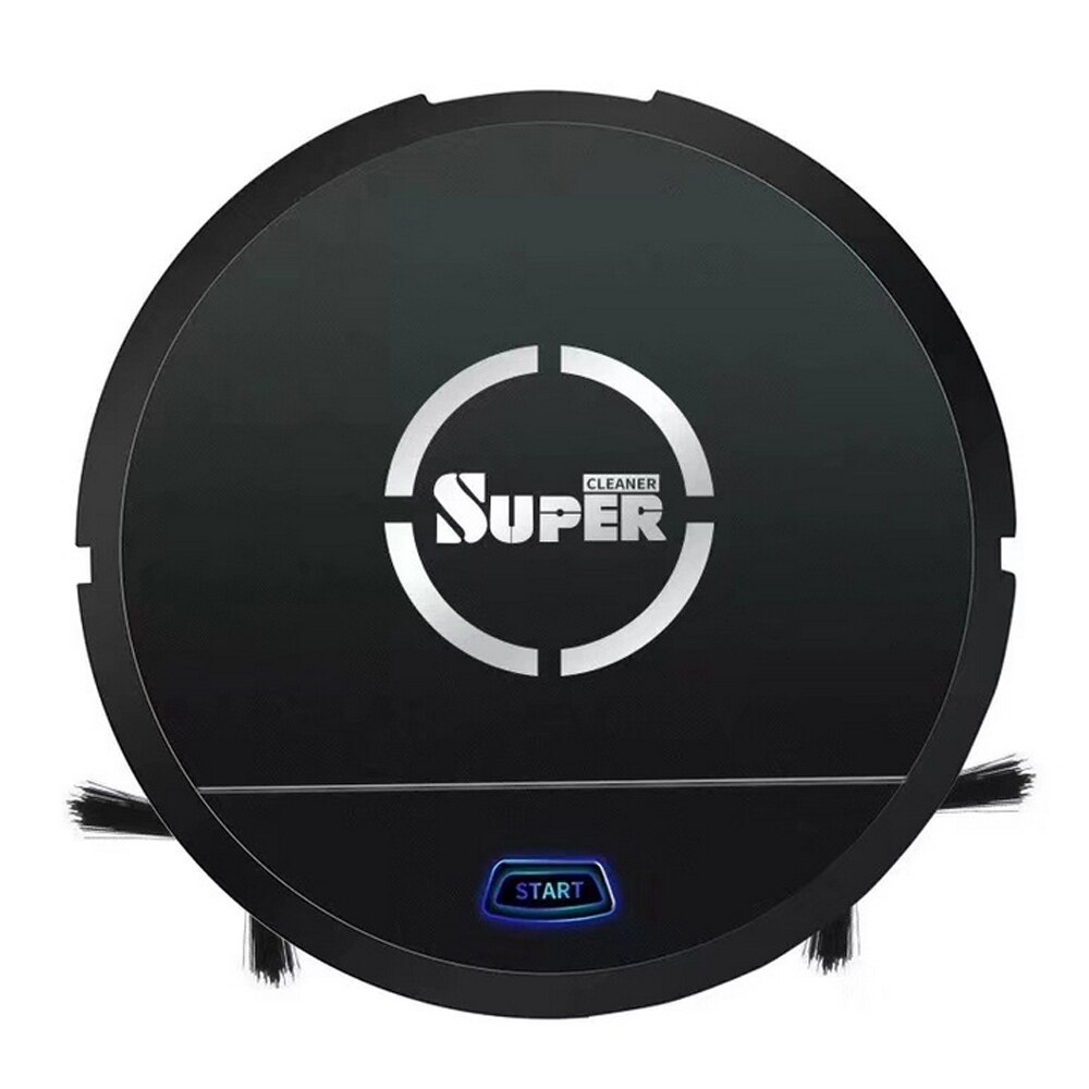 Behogar Robot Vacuum Household USB Rechargeable Automatic 1800PA Strong Suction Robot Vacuum Cleaner for Home Floor Cleaning: Black