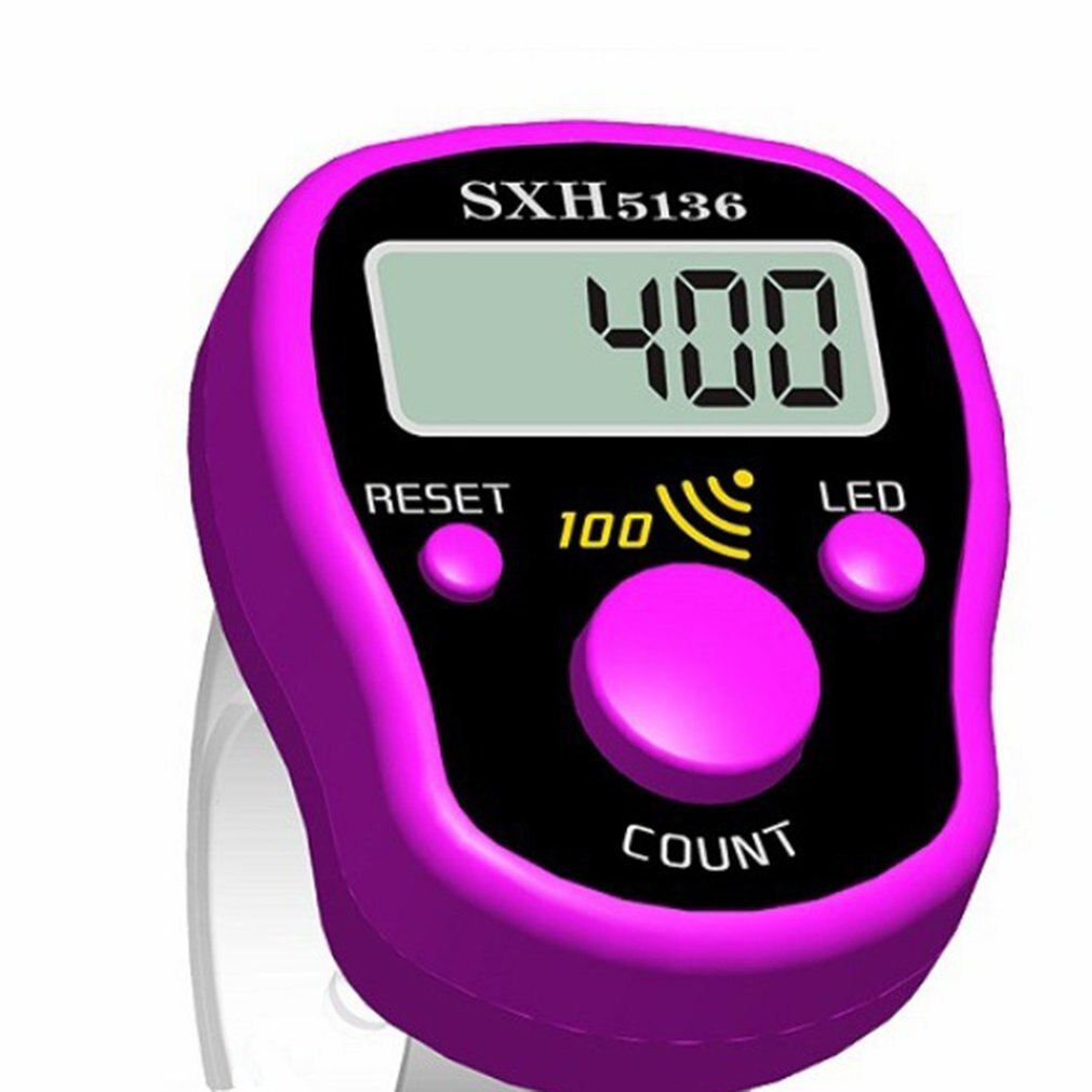 Mini point marqueur rangée doigt compteur LCD affichage numérique électrique avec lumière LED pour bouddha prier couture tricot tissage outil