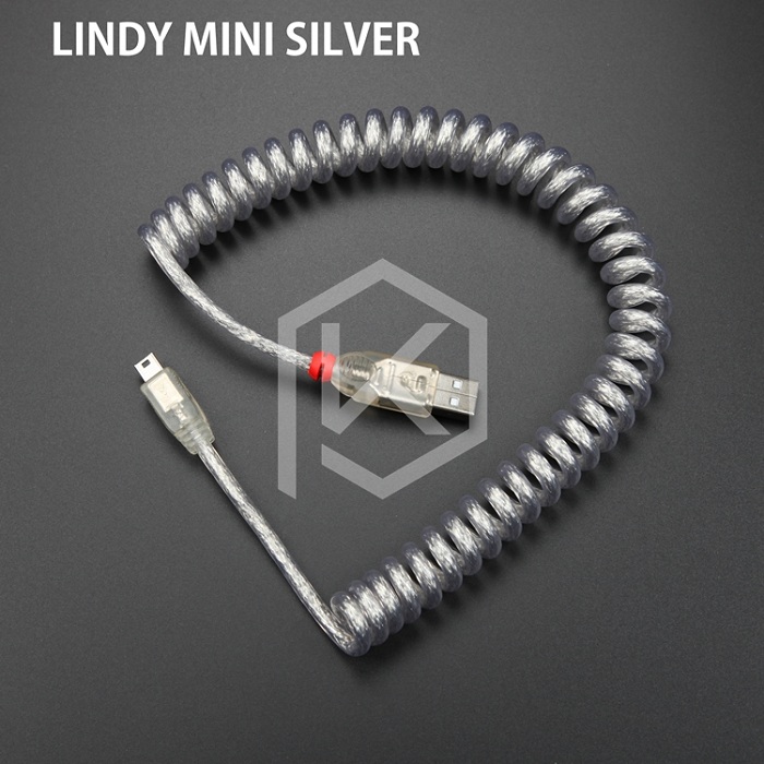 Lindy kabel wire mekanisk tastatur  gh60 usb kabel mini usb port til poker 2 gh60 keyboard kit gør det selv: Lindy mini sølv