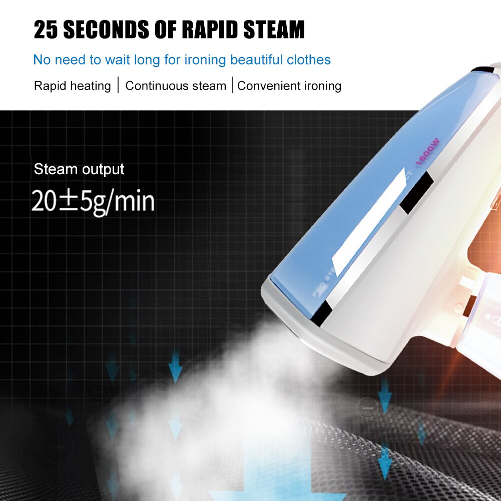 Folding Garment Steamer Iron Mini Generator Hanging Ironing Machine Handheld Household Traveling Electric Garment Cleaner