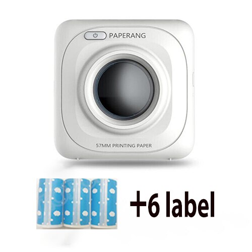 PAPERANG-imprimante thermique Portable de photos P1 Bluetooth, sans fil, pour téléphone Portable android et ios: Printe 6 label
