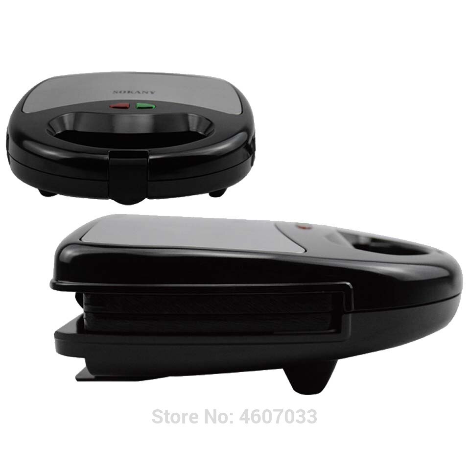 Rustfrit stål hjemmekontor sandwich maker maskine brødrister med non-stick plade brødrister morgenmad maskine 750w eu au stik