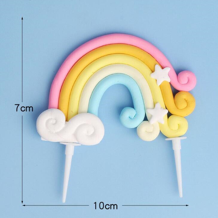 Regnbue kage topper kanin kage dekoration baby shower indretning sød pige fødselsdagsfest indretning kage leverandør: 3