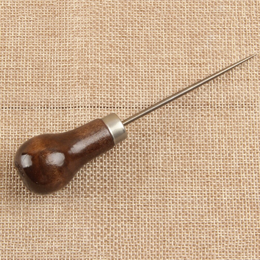 11cm håndtag syl værktøj til læder syning syl værktøj læder træ håndværkssyning 1 stk.
