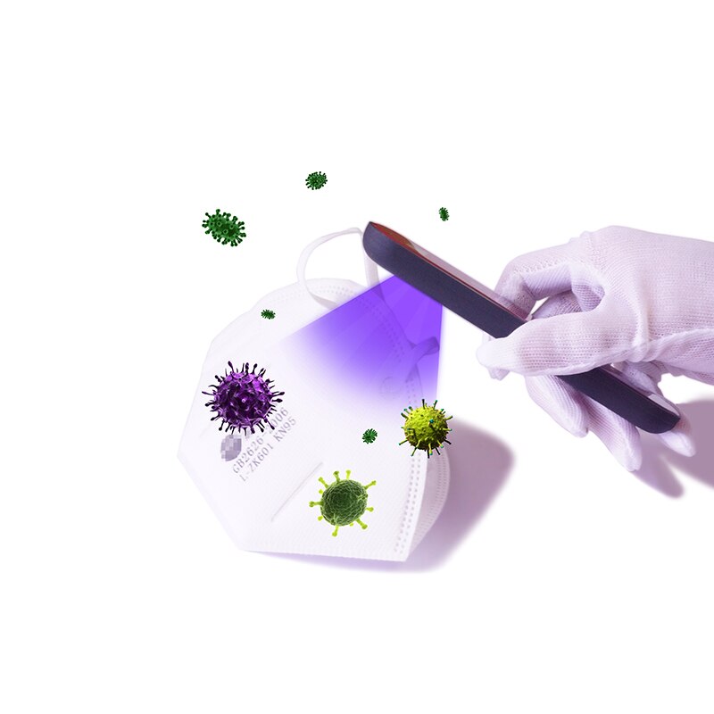 Portable Hand-held UVC Disinfector Ultraviolet Lamp Disinfection Lamp Household Sterilization Lamp Ozone Mite Removal Instrument