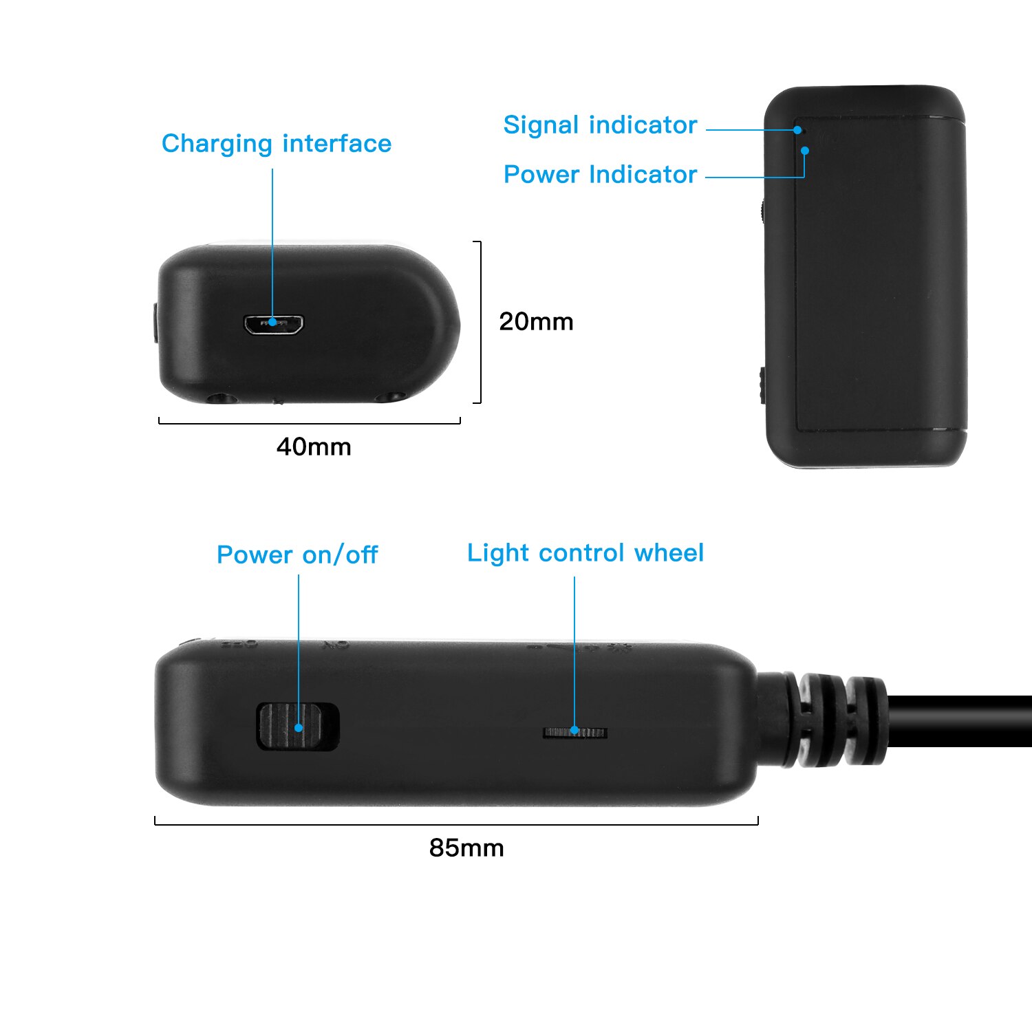 5 millioner pixels nyeste usb slange inspektionskamera  ip67 vandtæt endoskop med 8 led kamera borescope til android telefon pc