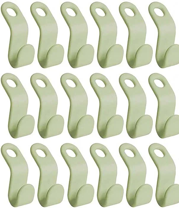 5/10Pcs Clothes Hanger Connector Hooks Cascading Hooks Space Saving Hanger Extenders Hook For Closet Clothes Organizer Hanger: XXL / light yellow
