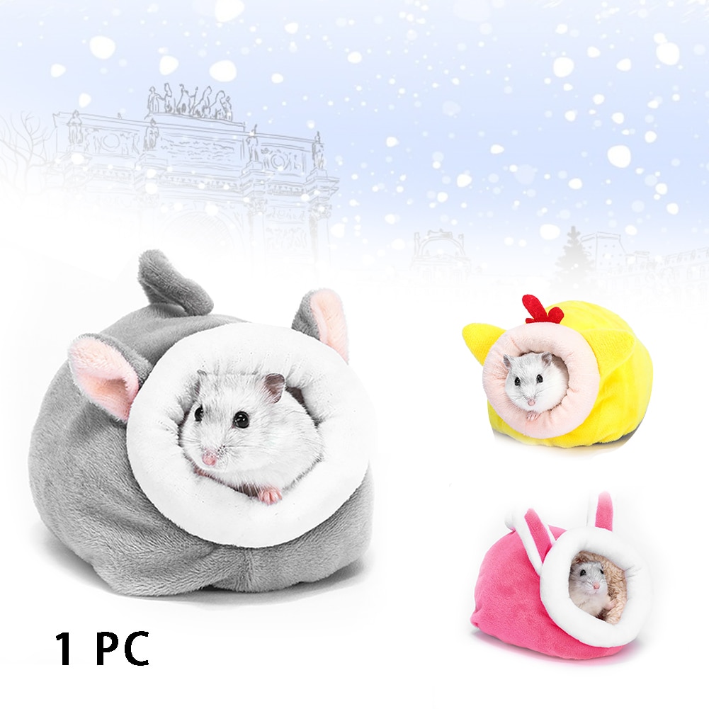 Dwerg Hamsters Cavia Huisdier Slapen Bed Kleine Dieren Zachte Egels Warm Huis Nest Makkelijk Schoon Winter Leuke Eekhoorn Draagbare