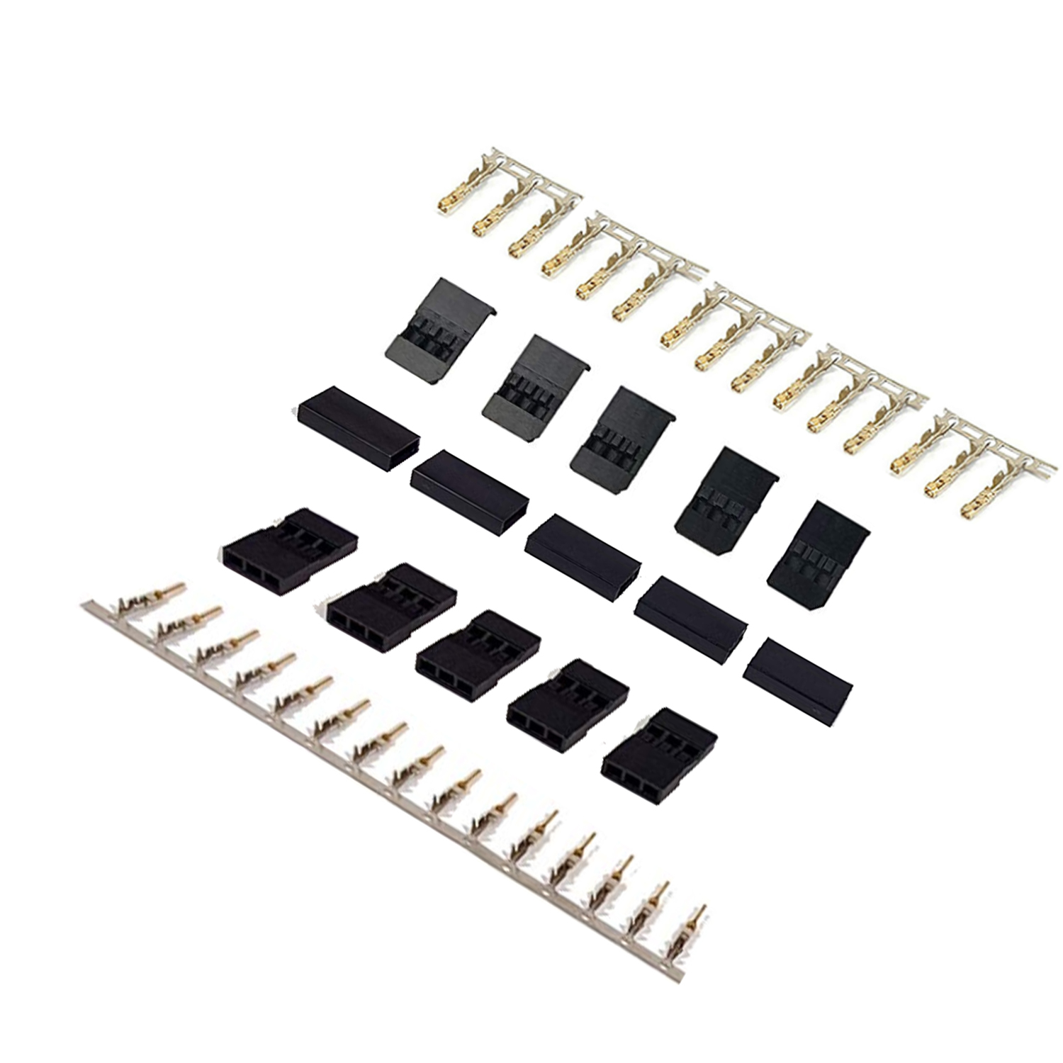 Connecteur de récepteur Servo Jr Futaba, 5/10 paires, prise avec serrure et bornes mâles et mâles et femelles plaquées or, Kit de broches à sertir pour batterie RC