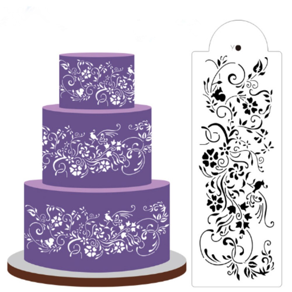 2 stuks/set plastic taartsjablonen bruidstaartdecoratie suikerzeef diy taart maken bakgereedschap koffiesjablonen bakkerijgereedschap