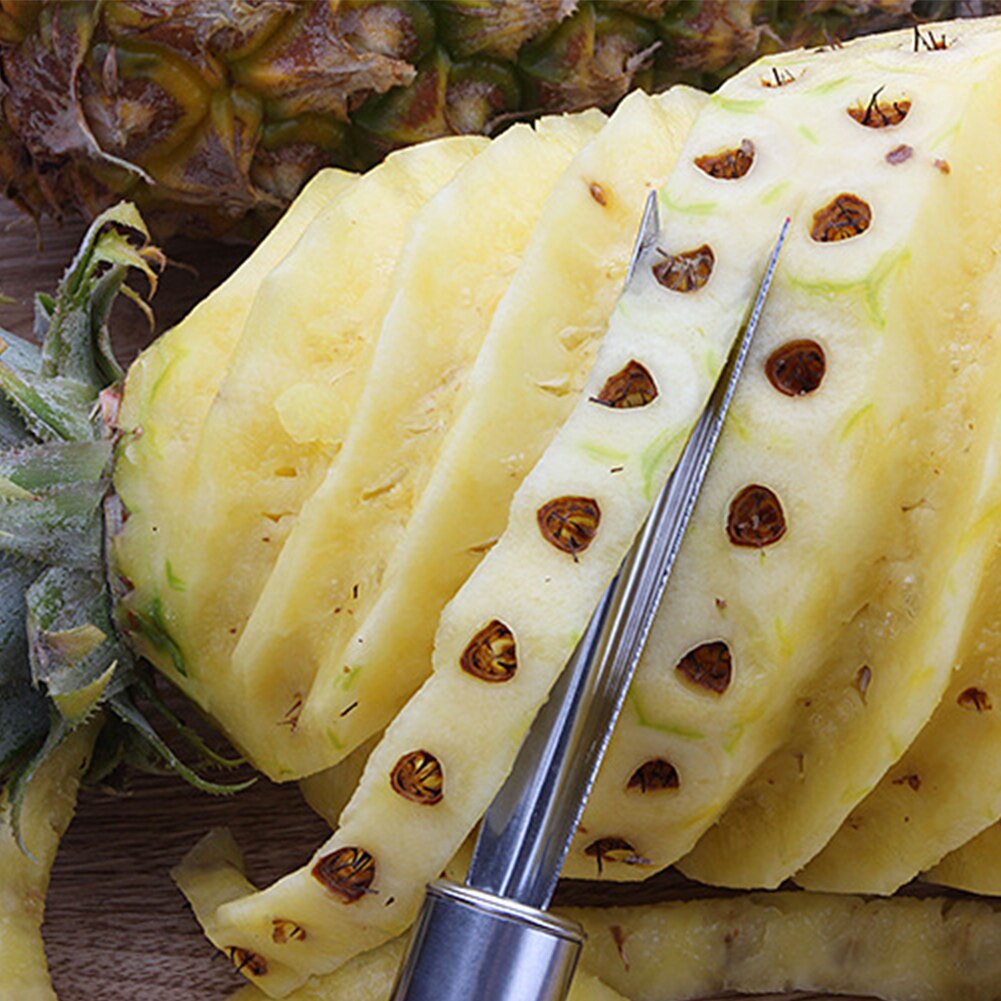 Skiver skridsikker håndtag nem rengøring bekvem rustfrit stål moderne køkkenredskaber bærbar ananasskræller sikker send farve