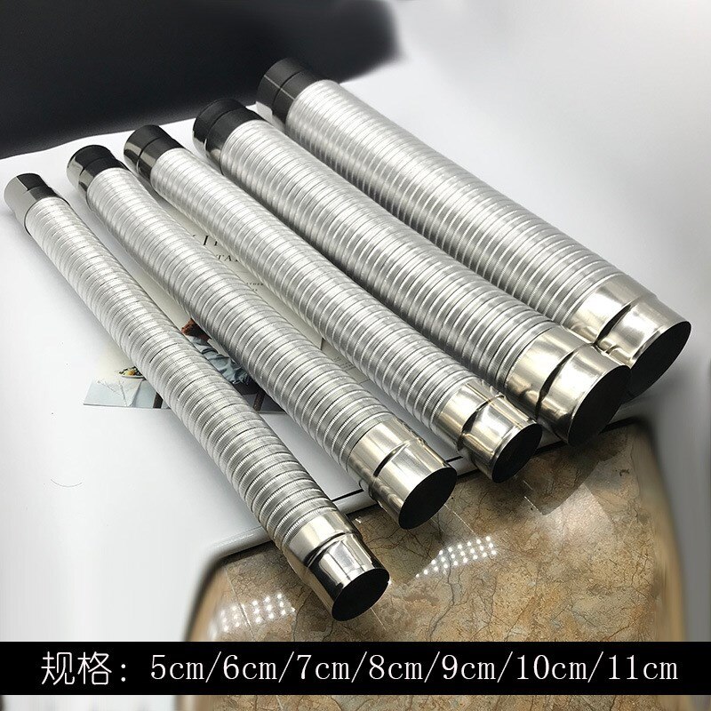 Fireproof gas water heater stainless steel 60-150mm aluminum strong universal exhaust Car intake pipe extension tube length