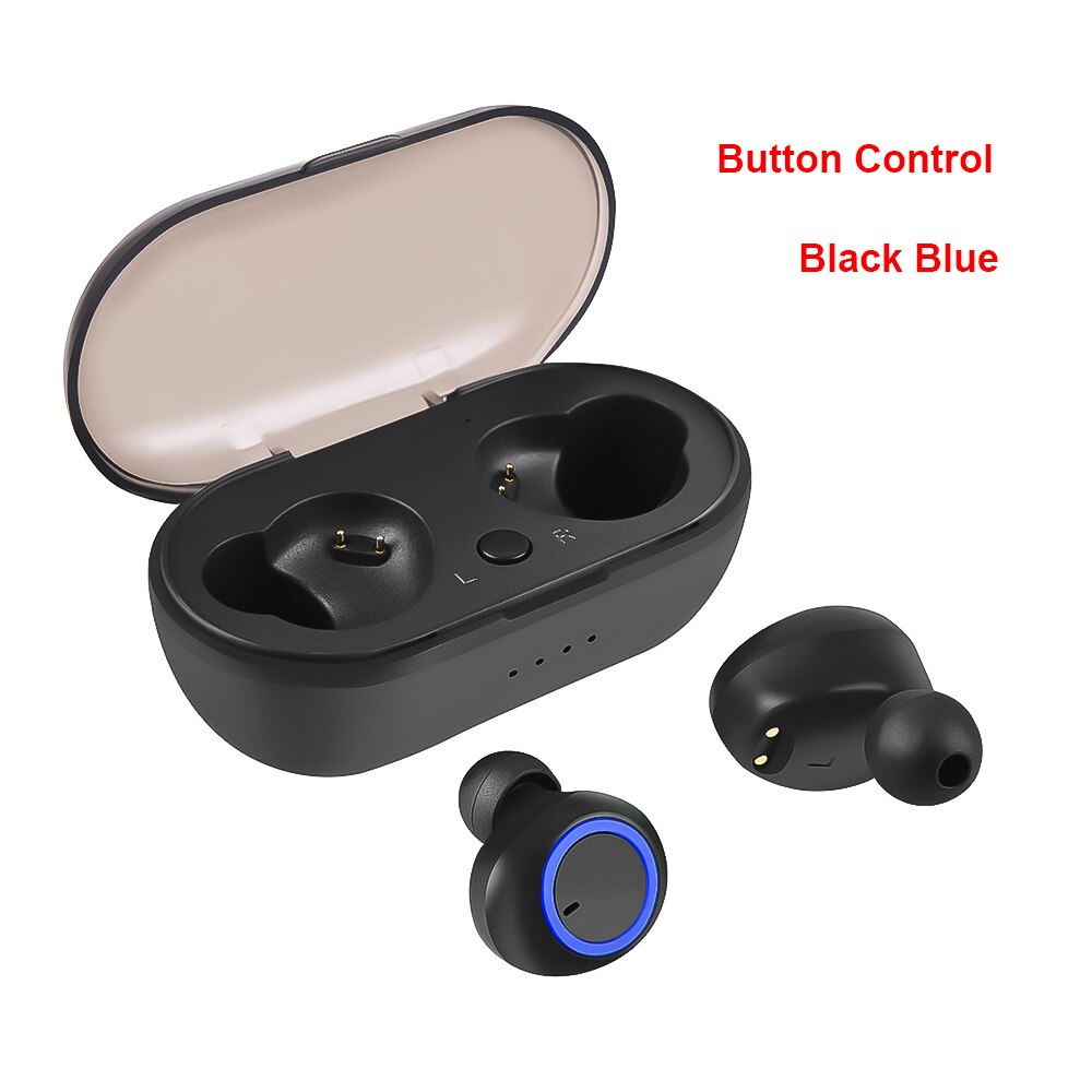 kebidu Wireless Earbuds TWS Bluetooth 5.0 Earphone Stereo Waterproof Sport Earphones for Phone Handsfree Gaming Headset with Mic: A Black Blue