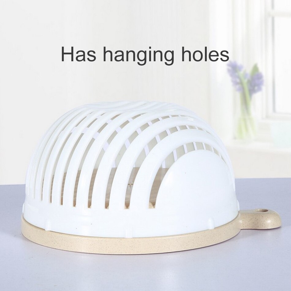 Kreative Werkzeuge Salat Schneiden Schüssel Schnelle Obst Gemüse Salat Zerhacker Schüssel Frische Salat Schneidemaschine Küche Gerät Sicher BPA-Freies: Beige