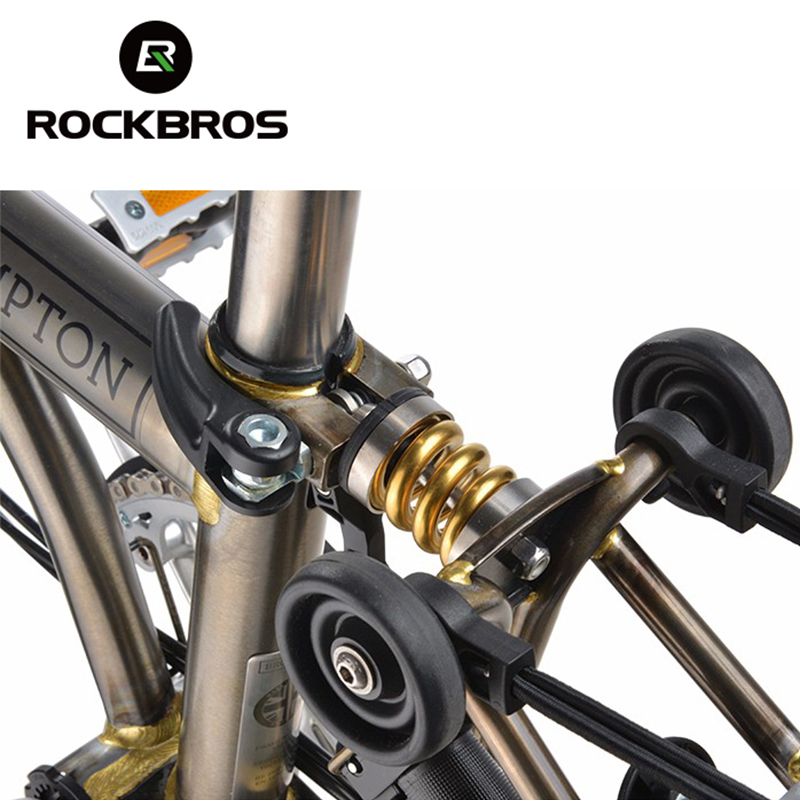 ROCKBROS Bicycle Shock Rear Coil Spring Suspension Rear Titanium Alloy 6AI4V(Gr5) for Brompton Shock 4 Colors