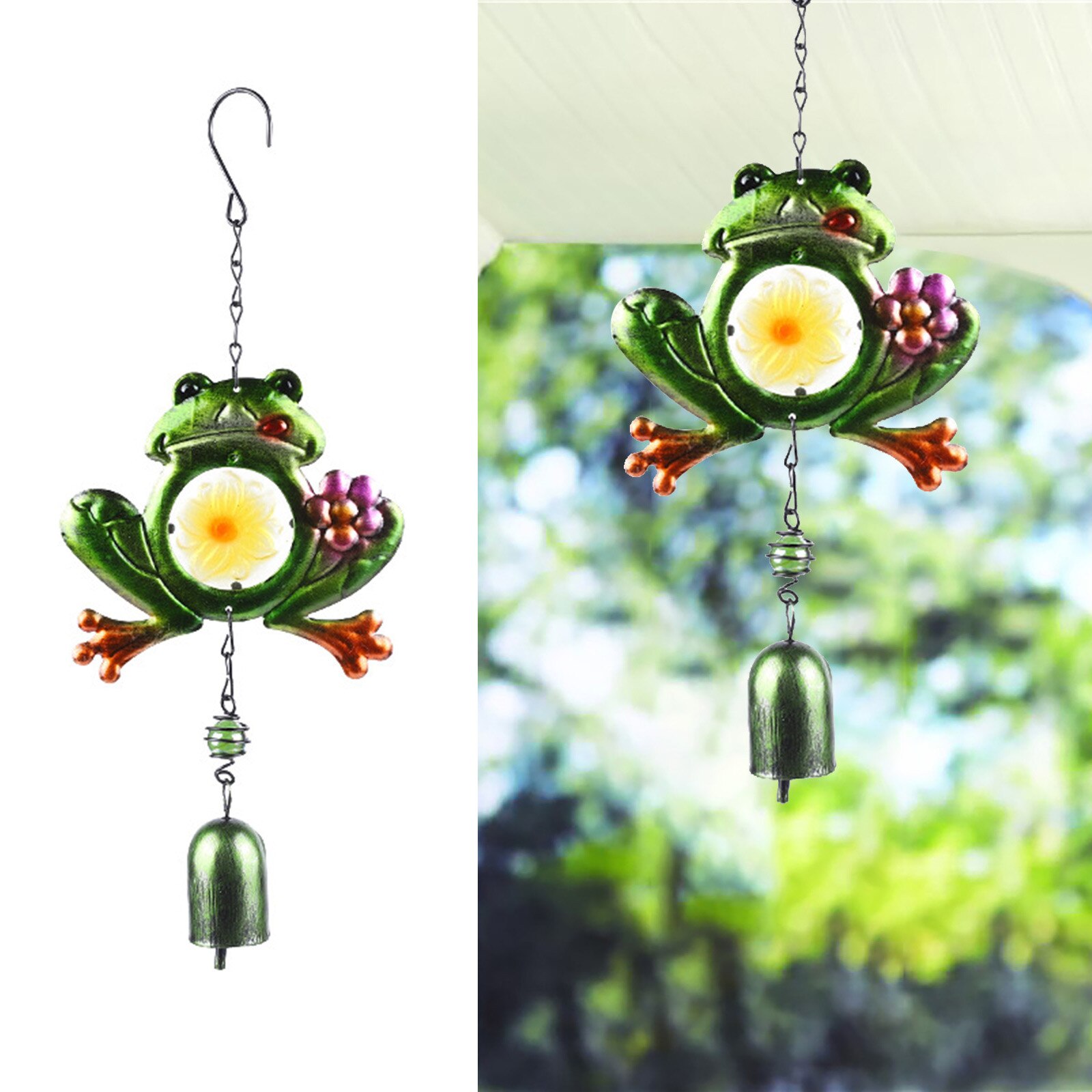 Wind Chime Exquisite Lovely Portable Garden Decoration Frog Wind Chime Garden Pendant For Courtyard Wind Chime