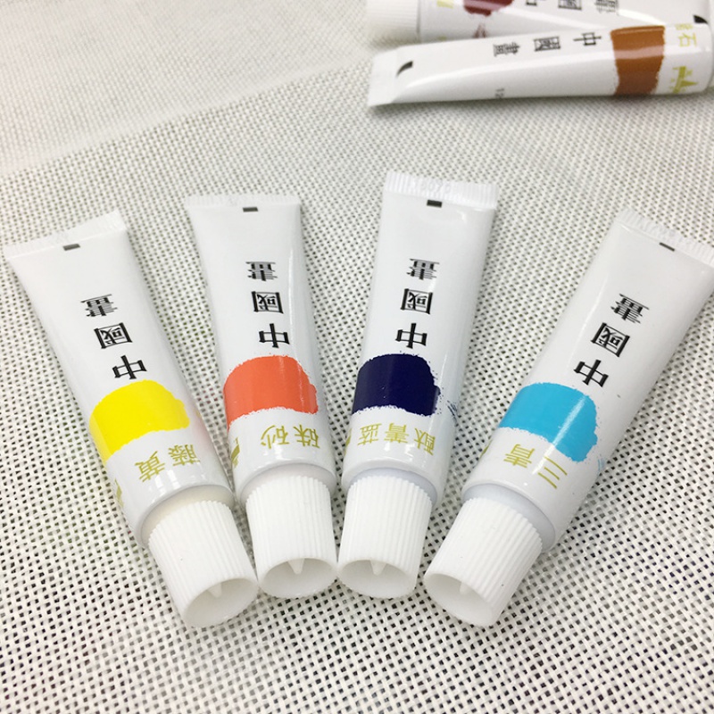 12/18/24 Kleuren 5/12Ml Chinese Schilderen Pigment Set Buis Aquarel Verf Set Voor Chinese Schilderkunst Inkt voor Kunstenaar Art Supplies