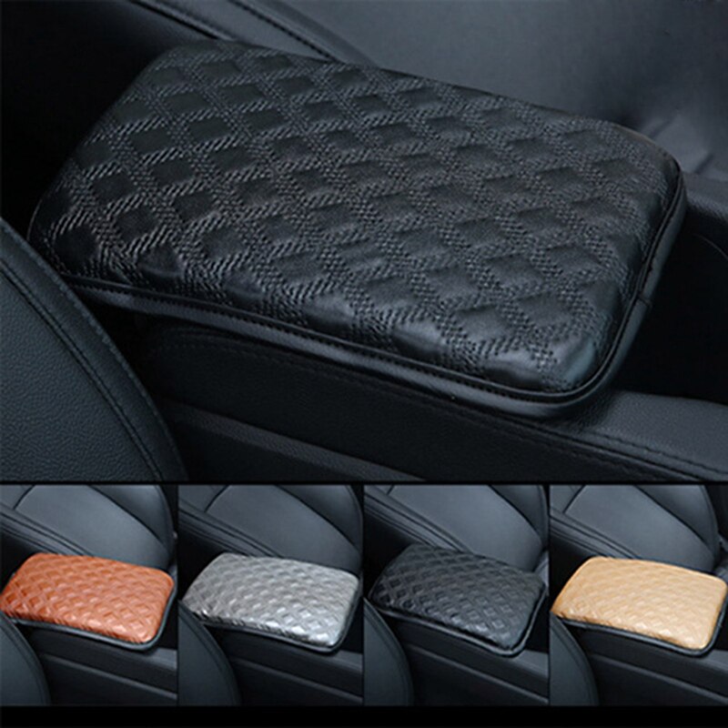 Leren auto middensteun stoel mat kussen kussenhoes beschermende styling armsteun kussen zwarte auto middenconsole arm