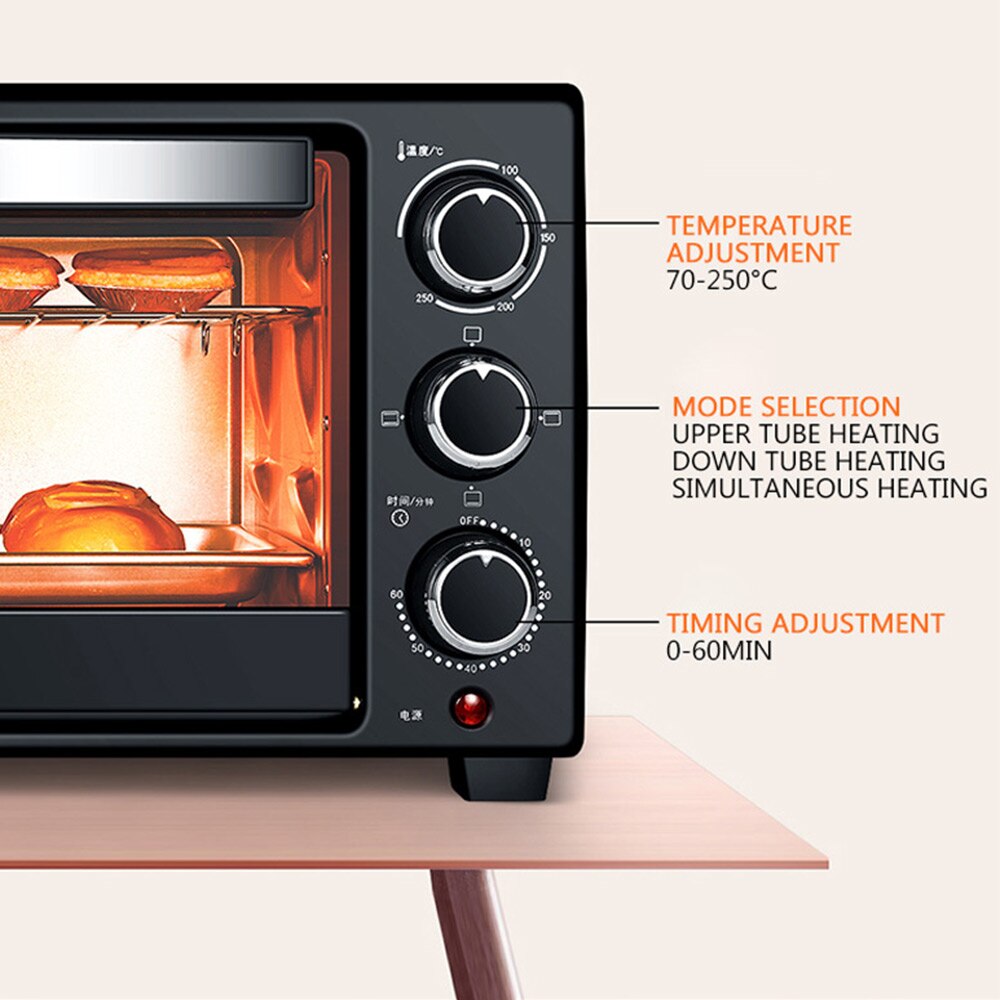 Mini four électrique domestique multifonction, 23 l, pour la cuisson automatique des gâteaux, grande capacité