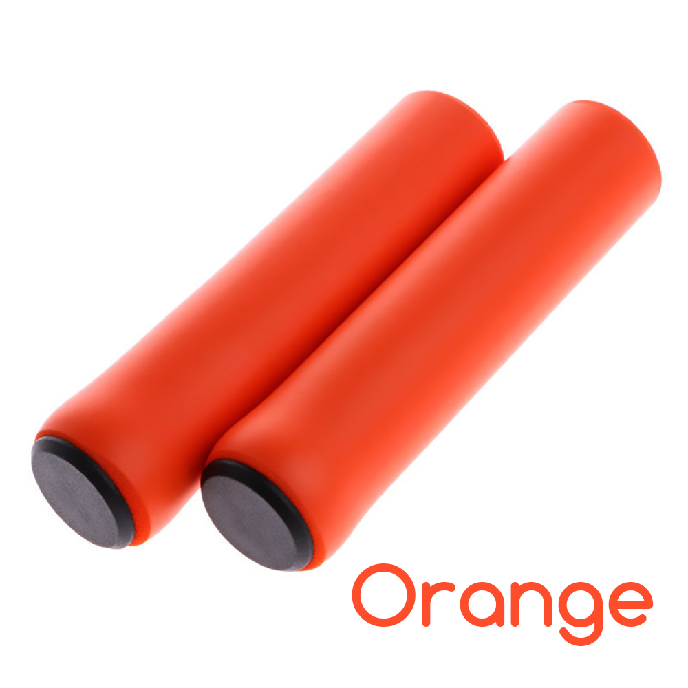 Silikone cykel greb udendørs mtb mountainbike styr greb cover skridsikker stærk støtte greb cykel del: Orange