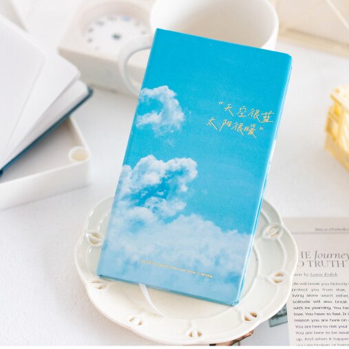 Fly To The Sky Hardcover Daily Weekly Planner Book Portable 2022 Undated Agenda Scheduler Notebook: B