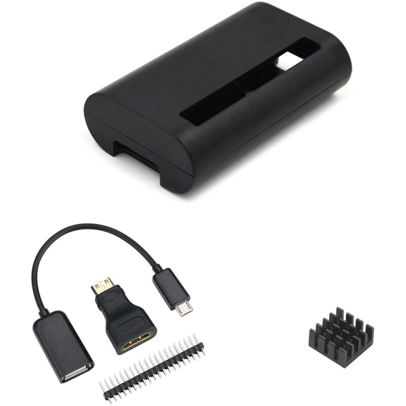 Voor Raspberry Pi Nul Case Met Koellichaam En 3 In 1 Adapter Kit Compatibel Met Raspberry Pi Zero W: Default Title