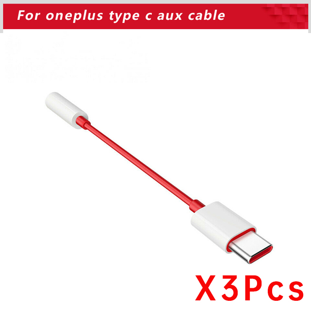 Câble d'origine Oneplus Type C vers 3,5 mm One Plus USB C à 3. Adaptateur audio 5 Jack Aux One plus 12 ouvert Nord CE 3 10 11 9t 9 Pro 8: Noir mat