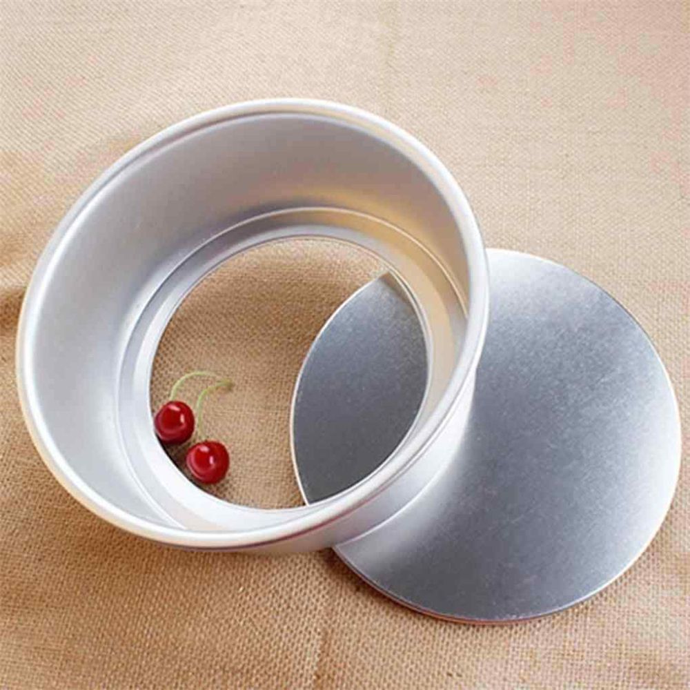 1pc Aluminum Round Cake Tin 2 Inch Loose Base Bottom Deep Baking Pan Tier Wedding Decoration Used for Cake Pastry Chocolate CIQ