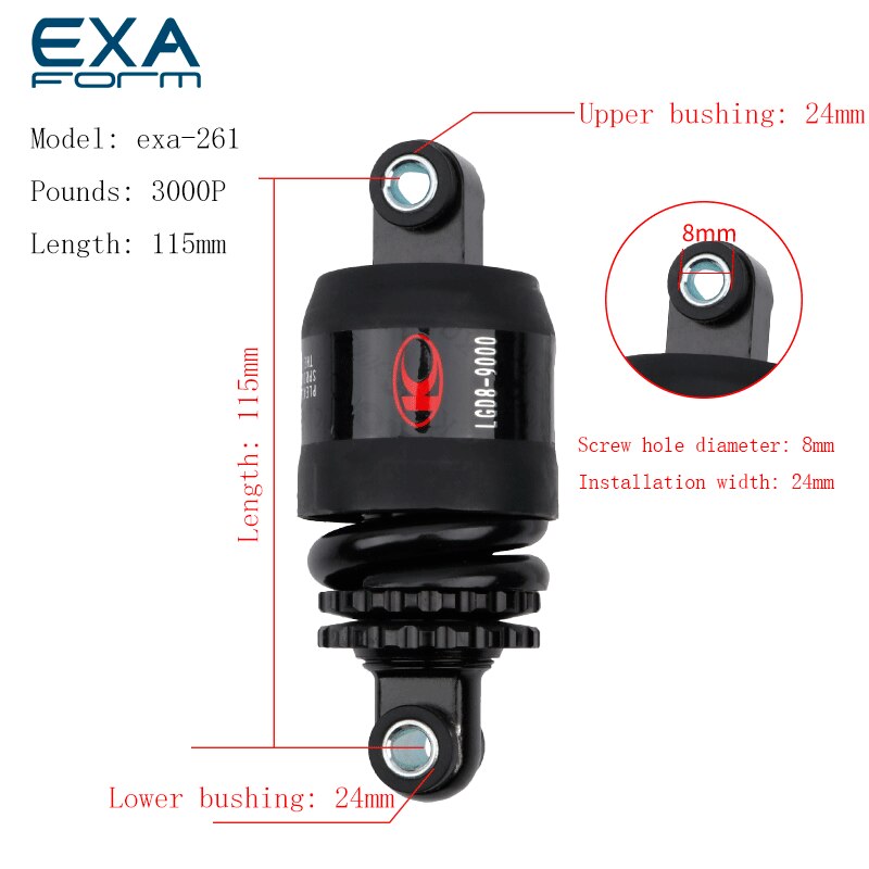 Ks Schokdemper Mountainbike Achter Blaas Vouwfiets Elektrische Voorjaar Schokdemper Scooter 1200 3000 Lbs