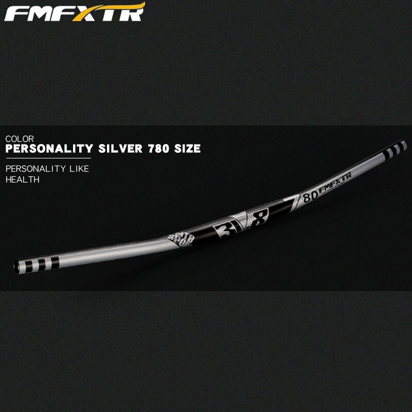 Aluminiumlegering fietsstuur mtb xm dh downhill racefiets stuur stijging stuur 10 graden backsweep 31.8*720/780mm: 780mm zilver