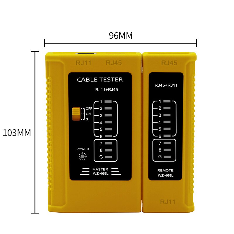 Probador de línea de red Tester de Cable de red, comprobador multifunción, comprobador de línea de Cable de teléfono-1 Juego de RJ45 / RJ11