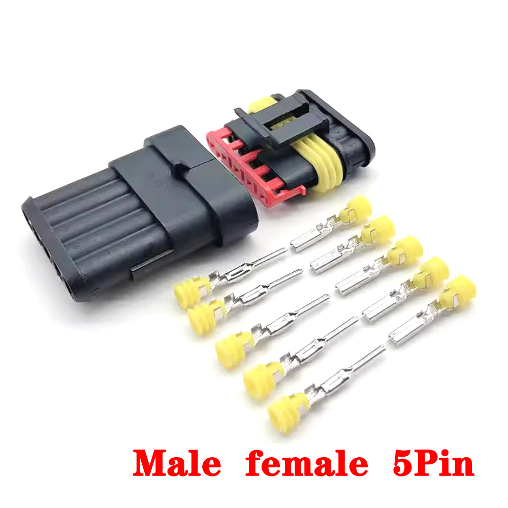 1 Satz 1-polig 2-polig 3-polig 4p 5p 6-poliger Autos tarter Stecker Buchse Docking versiegelter Stecker Kfz-Motor- Kabelbaum stecker Stecker: Elfenbein